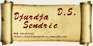 Đurđa Sendrić vizit kartica